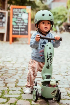 Scootandride Highwaykick 1 Lifestyle 2w1 Jeździk i hulajnoga z zamykanym schowkiem 1-5 lat Green Lines