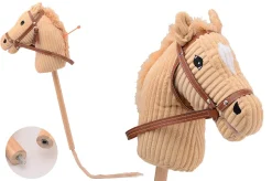 Holly Hobby Horse z funkcją dźwiękową koń LUX na kiju 80cm Beige