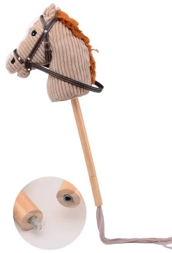 Holly Hobby Horse z funkcją dźwiękową koń LUX na kiju 80cm Taupe