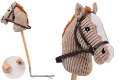 Holly Hobby Horse z funkcją dźwiękową koń LUX na kiju 80cm Taupe