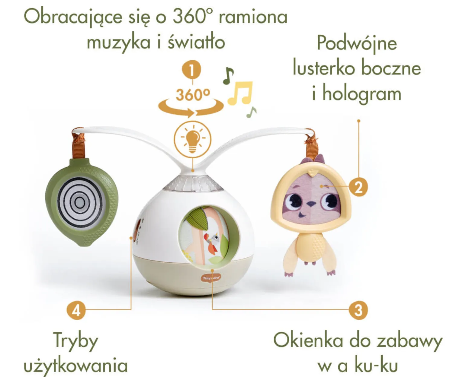 Tiny Love Interaktywna karuzela, czas dla brzuszka - Boho Chic