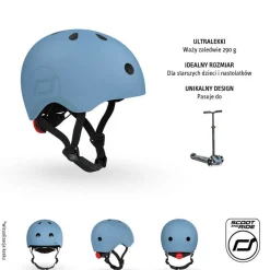 Dzieci Scootandride Kask M-L dla starszych dzieci i nastolatków Steel