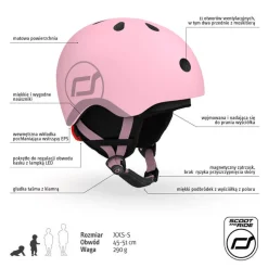 Dzieci Scootandride Kask narciarski zimowy XXS-S dzieci 1+ Rose