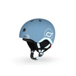 Dzieci Scootandride Kask narciarski zimowy XXS-S dzieci 1+ Steel