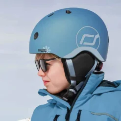 Dzieci Scootandride Kask narciarski zimowy XXS-S dzieci 1+ Steel