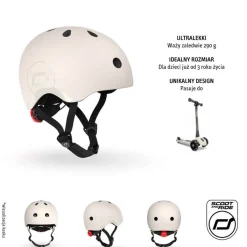 Dzieci Scootandride Kask S-M dla dzieci 3+ Ash