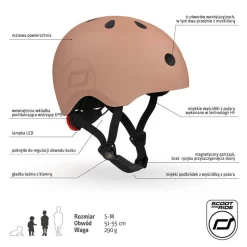 Dzieci Scootandride Kask S-M dla dzieci 3+ Mocha