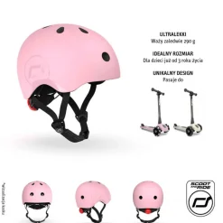 Dzieci Scootandride Kask S-M dla dzieci 3+ Rose