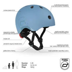 Dzieci Scootandride Kask S-M dla dzieci 3+ Steel