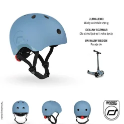 Dzieci Scootandride Kask S-M dla dzieci 3+ Steel