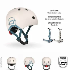 Dzieci Scootandride Kask XXS-S dla dzieci 1rż+ Ash