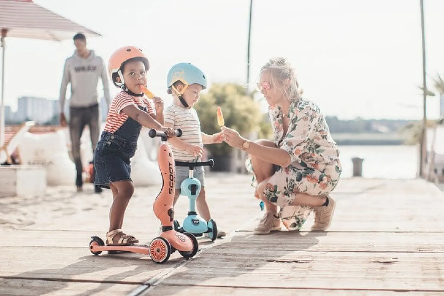 Dzieci Scootandride Kask XXS-S dla dzieci 1rż+ Blueberry