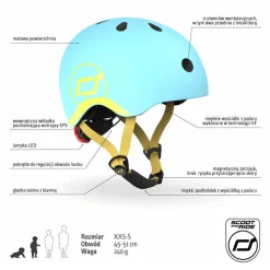 Dzieci Scootandride Kask XXS-S dla dzieci 1rż+ Blueberry