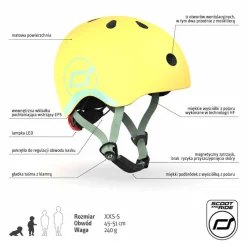 Dzieci Scootandride Kask XXS-S dla dzieci 1rż+ Lemon