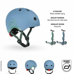 Dzieci Scootandride Kask XXS-S dla dzieci 1rż+ Steel