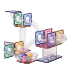 Cleverclixx Klocki magnetyczne Ball Run Creative Pack Pastel - 70 el.