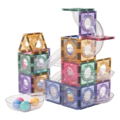Cleverclixx Klocki magnetyczne Ball Run Creative Pack Pastel - 70 el.