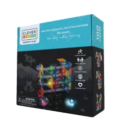 Cleverclixx Klocki magnetyczne Ball Run Dazzling Lights Pack Intense - 100 el.