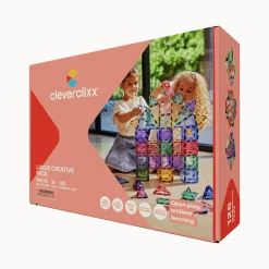 Cleverclixx Klocki magnetyczne Large Creative Pack Pastel - 125 el.