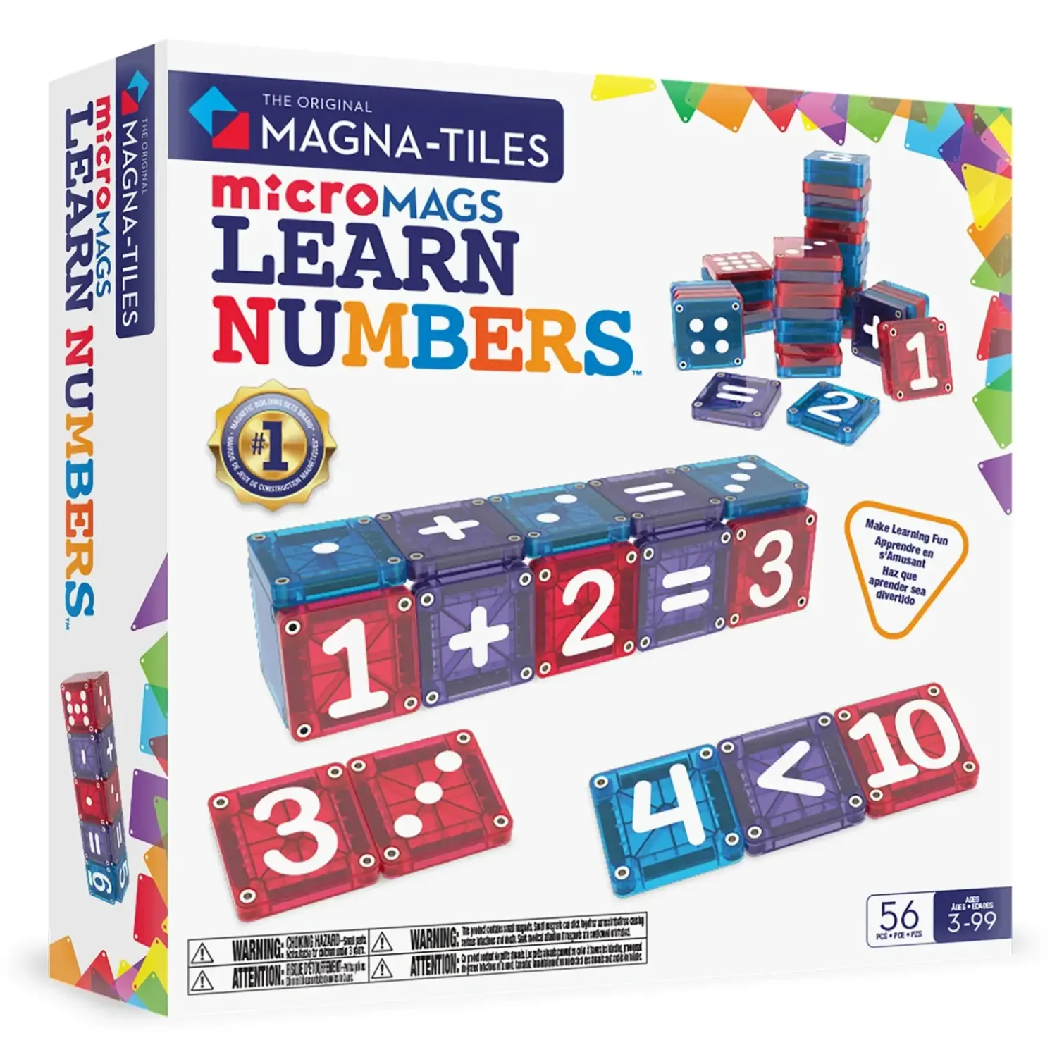 Magna-Tiles Klocki Magnetyczne Learn Numbers 56 el.