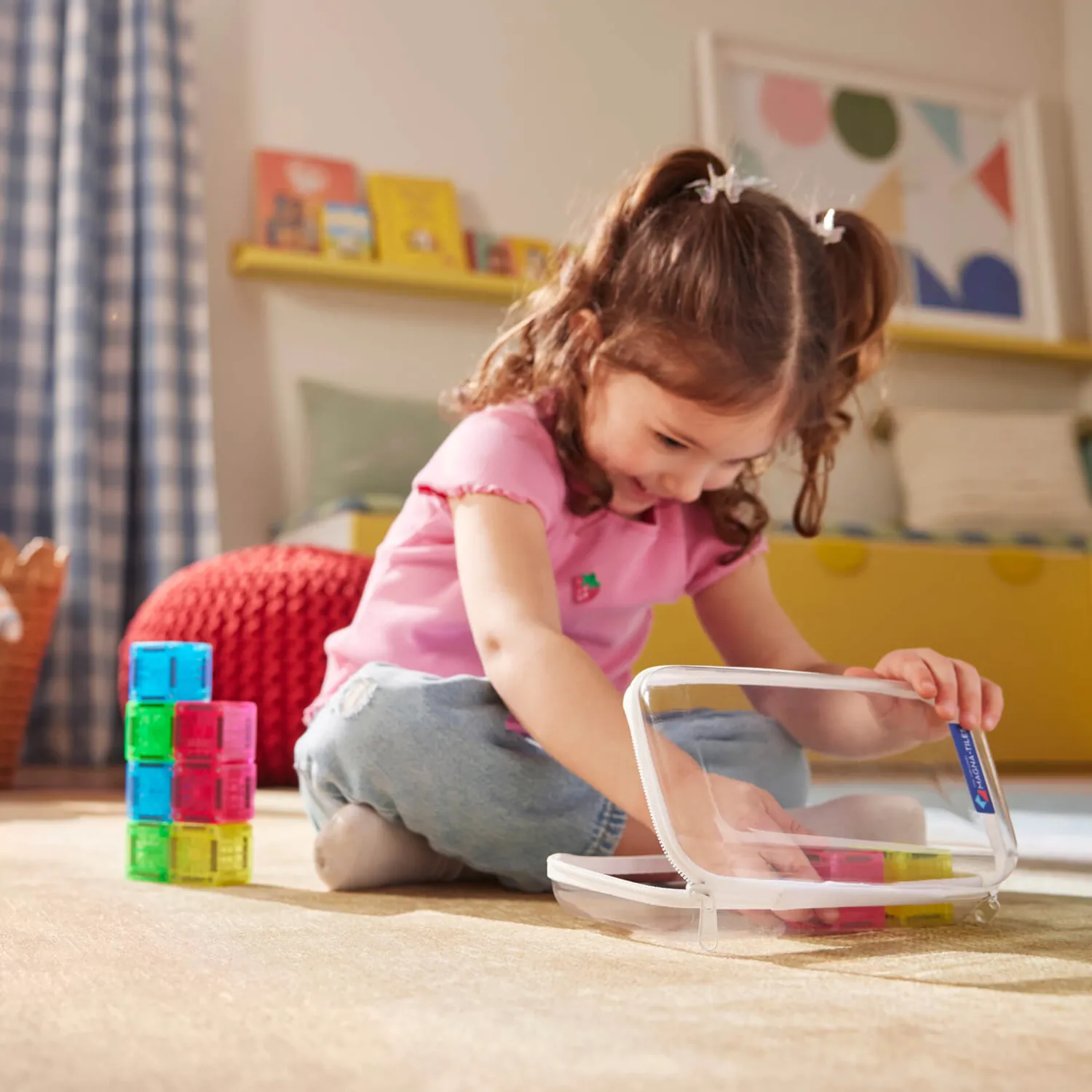 Magna-Tiles Klocki Magnetyczne microMAGS Cubes, 9 el.