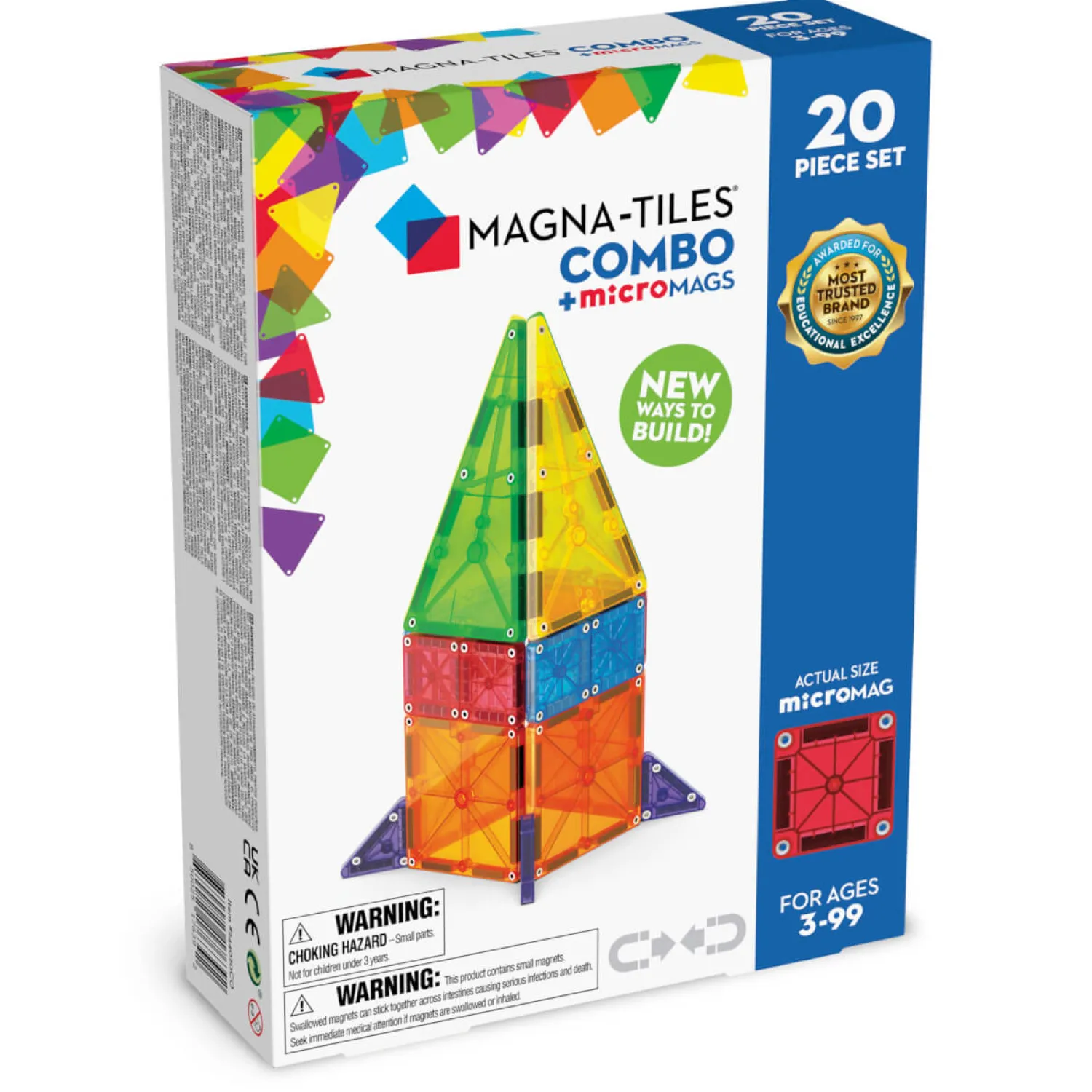 Magna-Tiles Klocki Magnetyczne microMAGS 20 el. COMBO
