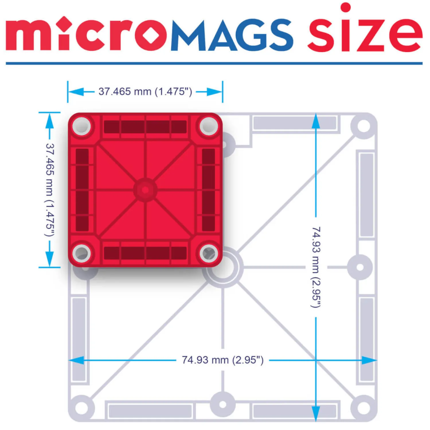Magna-Tiles Klocki Magnetyczne microMAGS 70 el.