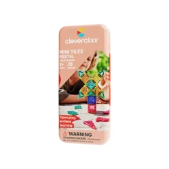 Cleverclixx Klocki magnetyczne Mini Tiles Pack Pastel 28 el.