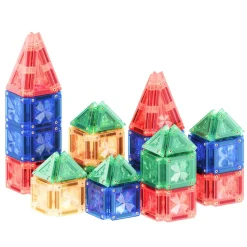 Cleverclixx Klocki magnetyczne Mini Tiles Pack Intense 28 el.
