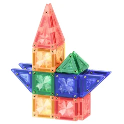 Cleverclixx Klocki magnetyczne Mini Tiles Pack Intense 28 el.