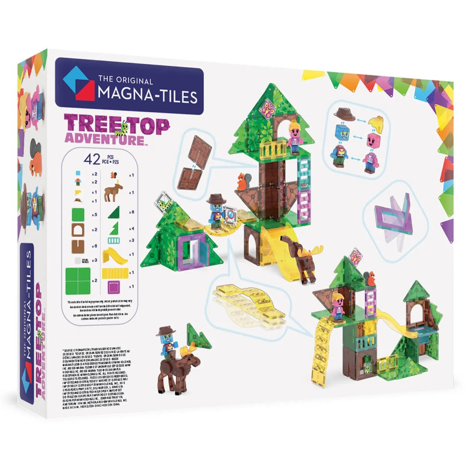 Magna-Tiles Klocki Magnetyczne Tree Top Adventure, 42 el.