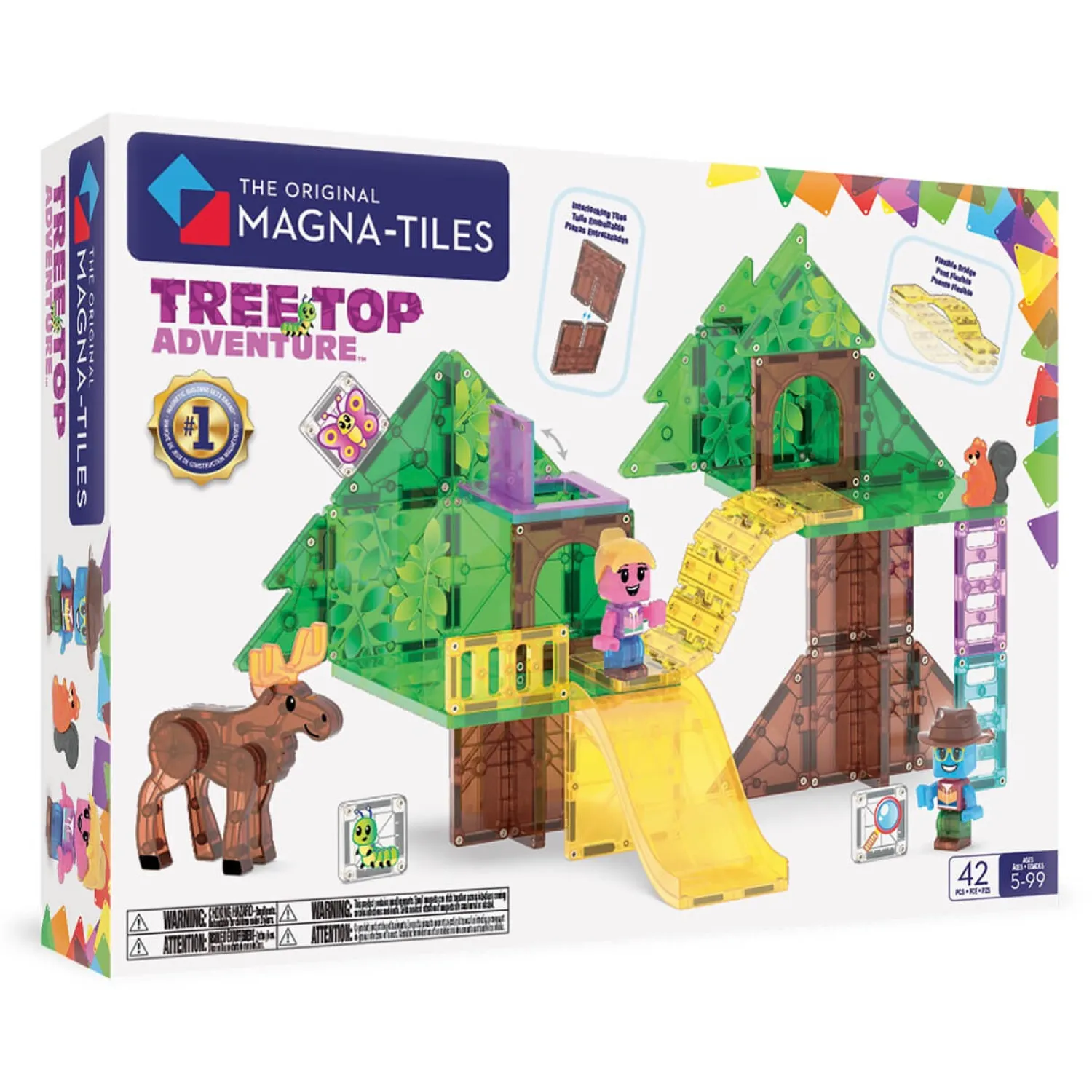 Magna-Tiles Klocki Magnetyczne Tree Top Adventure, 42 el.