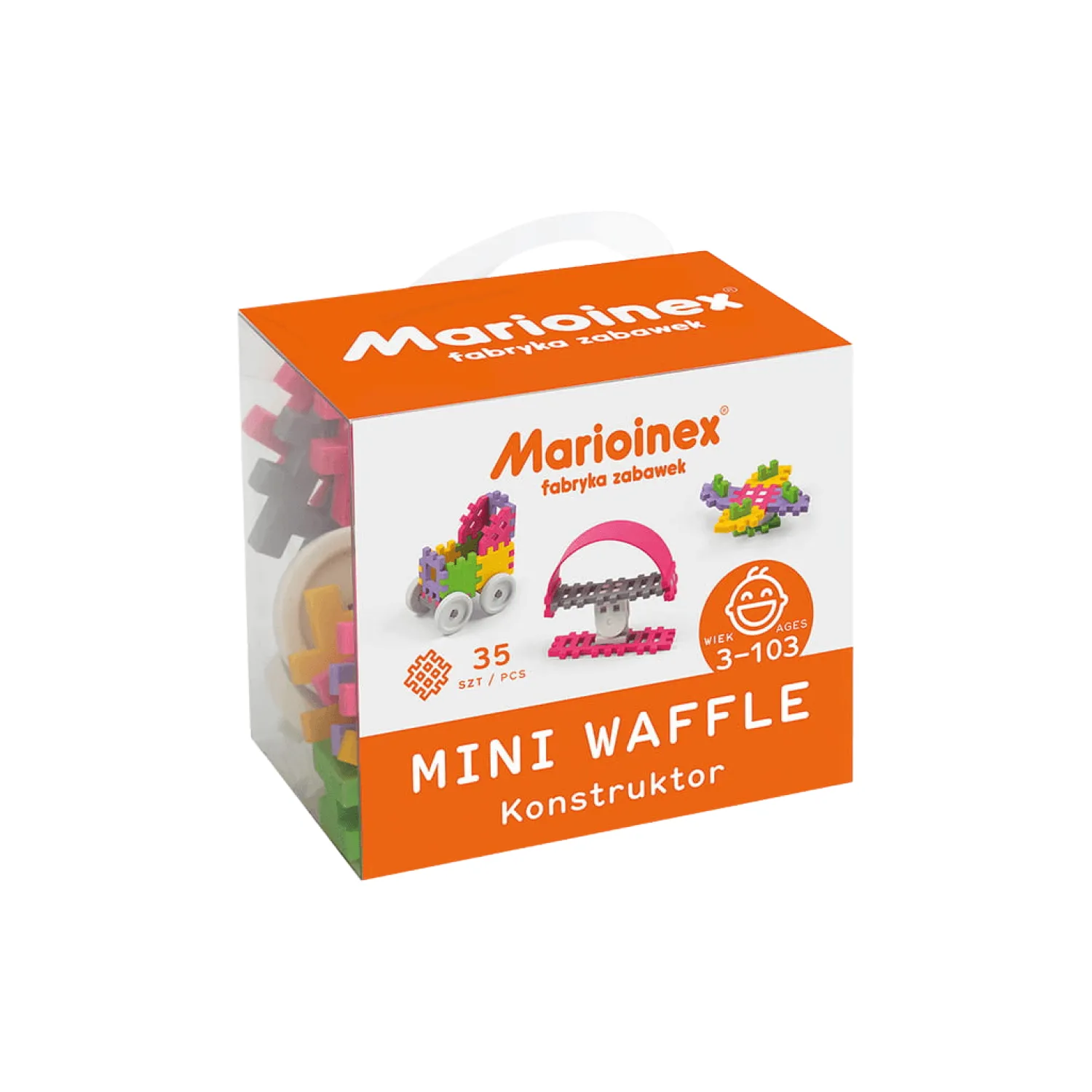 Marioinex Klocki waffle MINI konstruktor dziewczynka 35 szt.