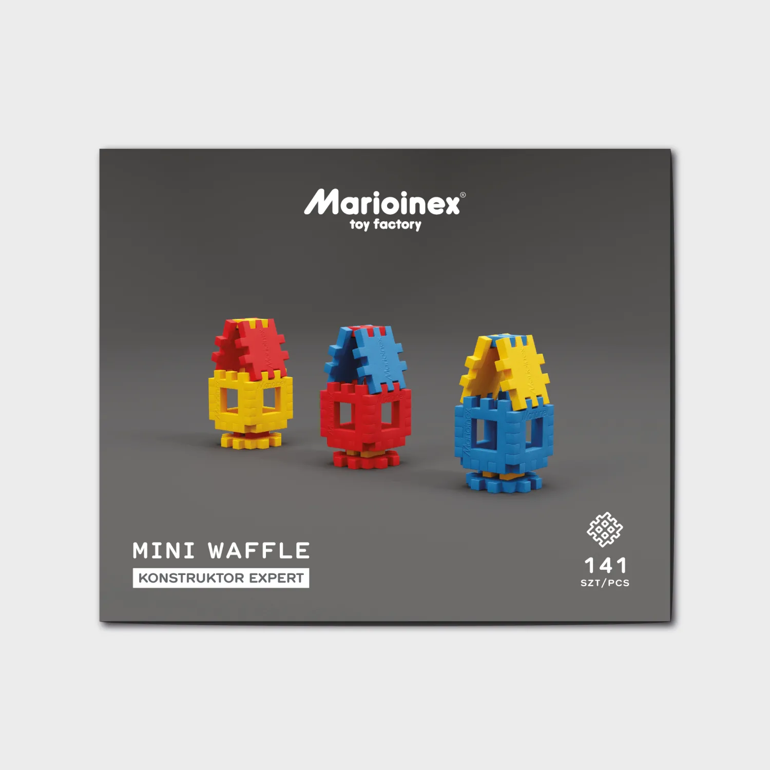 Marioinex Klocki waffle MINI Konstruktor Expert 141 szt.