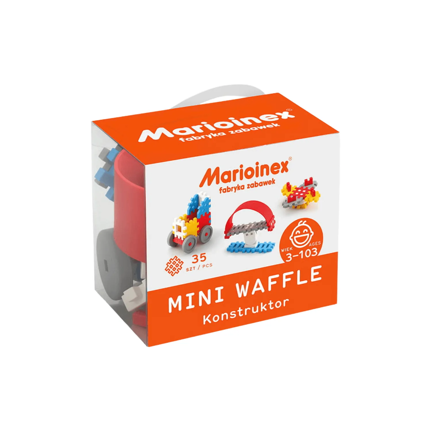 Marioinex Klocki waffle MINI konstruktor chłopiec 35 szt.