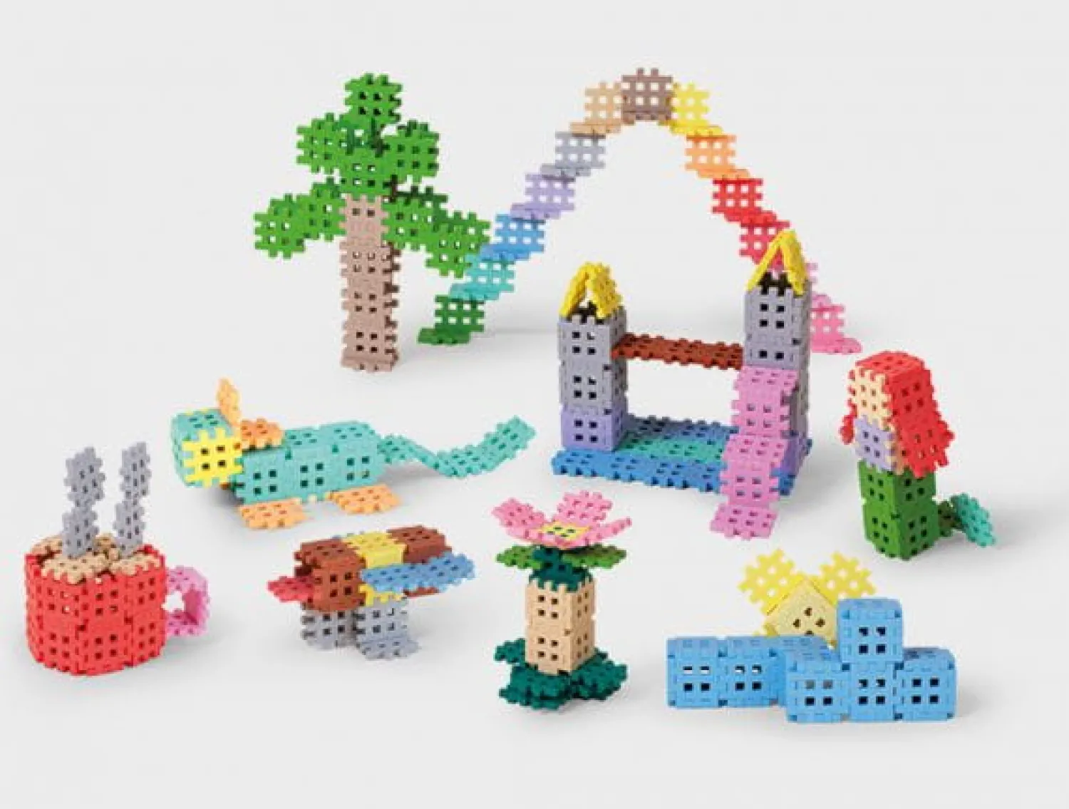 Marioinex Klocki waffle MINI pastel 70 szt.
