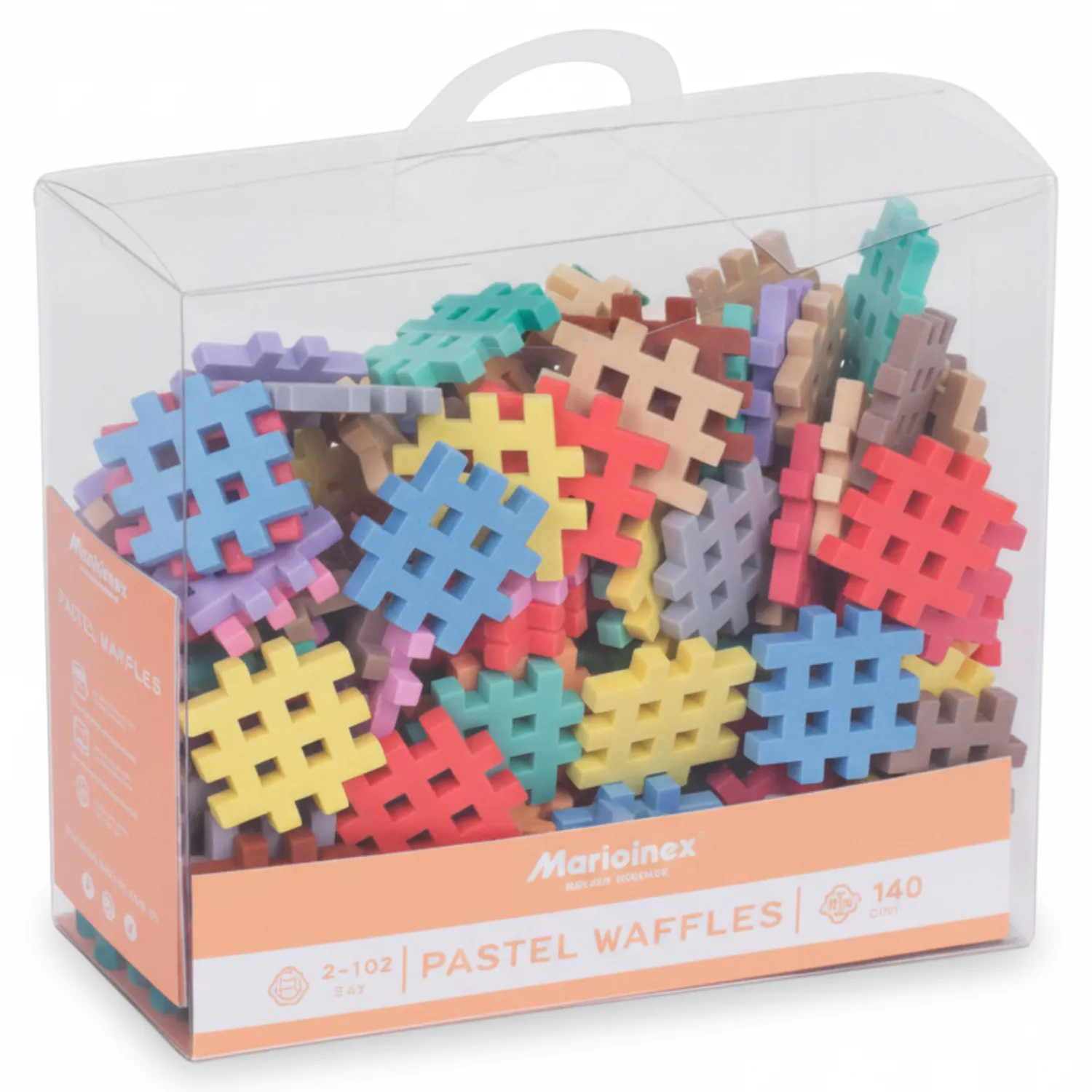 Marioinex Klocki waffle MINI pastel 140 szt.