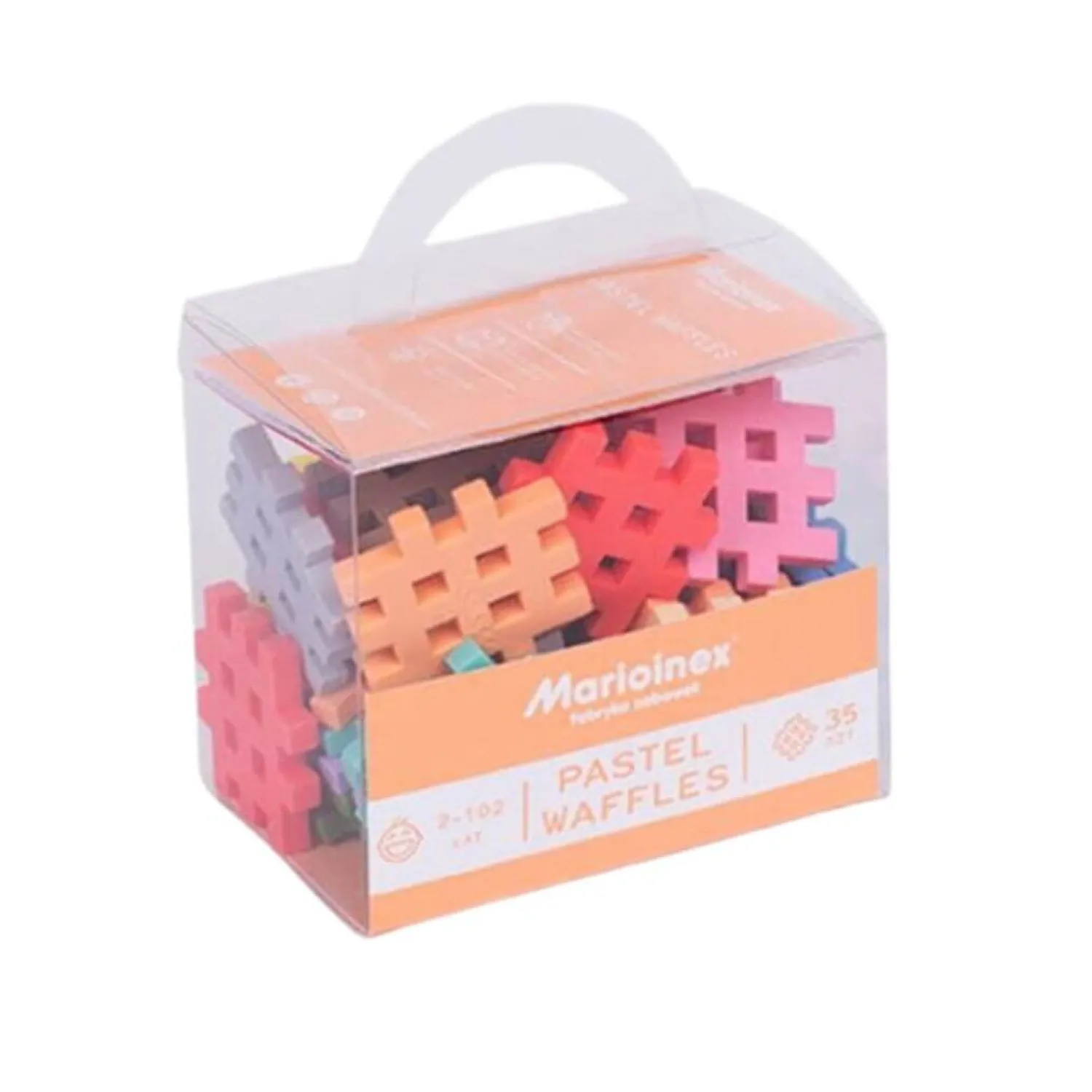 Marioinex Klocki waffle MINI pastel 35 szt.