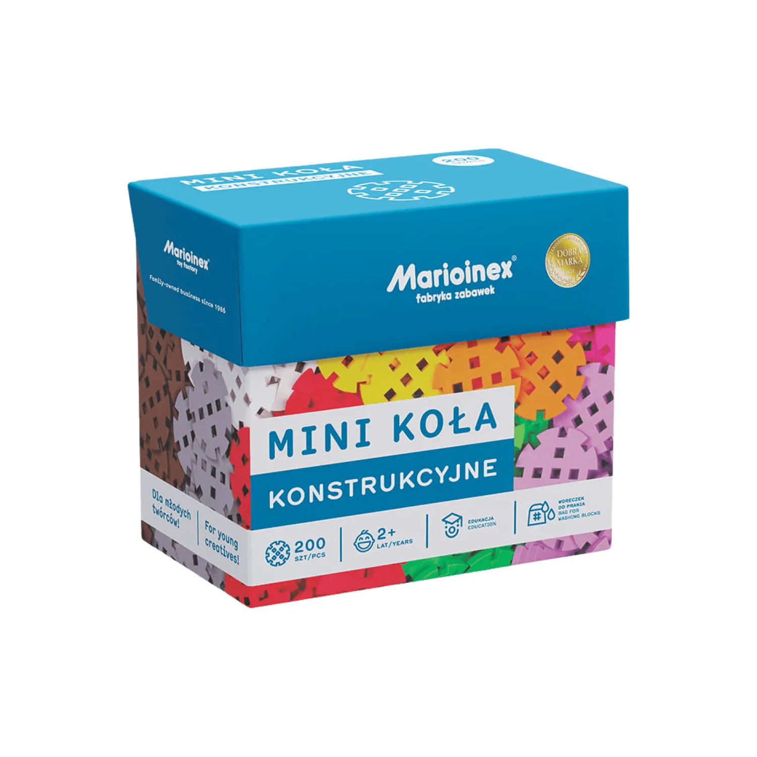 Marioinex Koła konstrukcyjne MINI Waffle 200 el.
