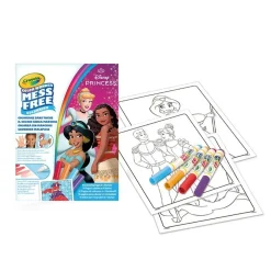 Crayola Kolorowanka dla dzieci i 4 niebrudzące magiczne flamastry Color Wonder Mess Free Księżniczki Disneya 3+