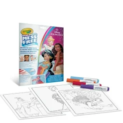 Crayola Kolorowanka dla dzieci i 4 niebrudzące magiczne flamastry Color Wonder Mess Free Księżniczki Disneya 3+