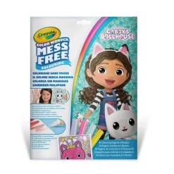 Crayola Kolorowanka dla dzieci i 4 niebrudzące magiczne flamastry Color Wonder Mess Free Koci Domek Gabi 3+