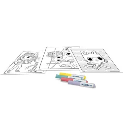 Crayola Kolorowanka dla dzieci i 4 niebrudzące magiczne flamastry Color Wonder Mess Free Koci Domek Gabi 3+
