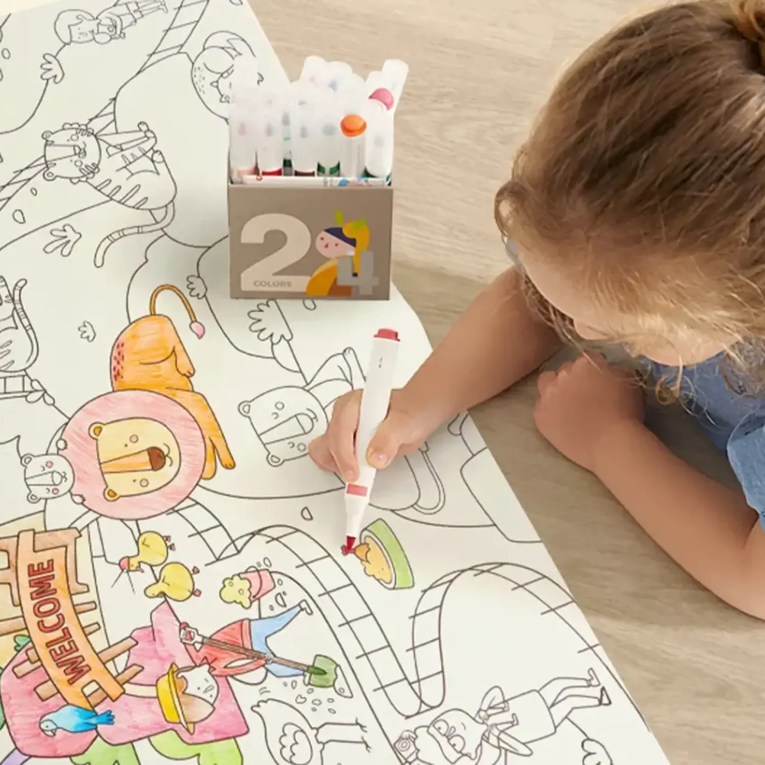 Mideer Kolorowanka w rolce samoprzylepna - Magiczne Zoo