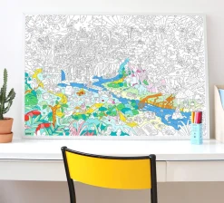 OMY Kolorowanka 100x70cm DŻUNGLA