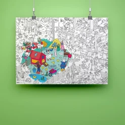 OMY Kolorowanka 100x70cm FARMA