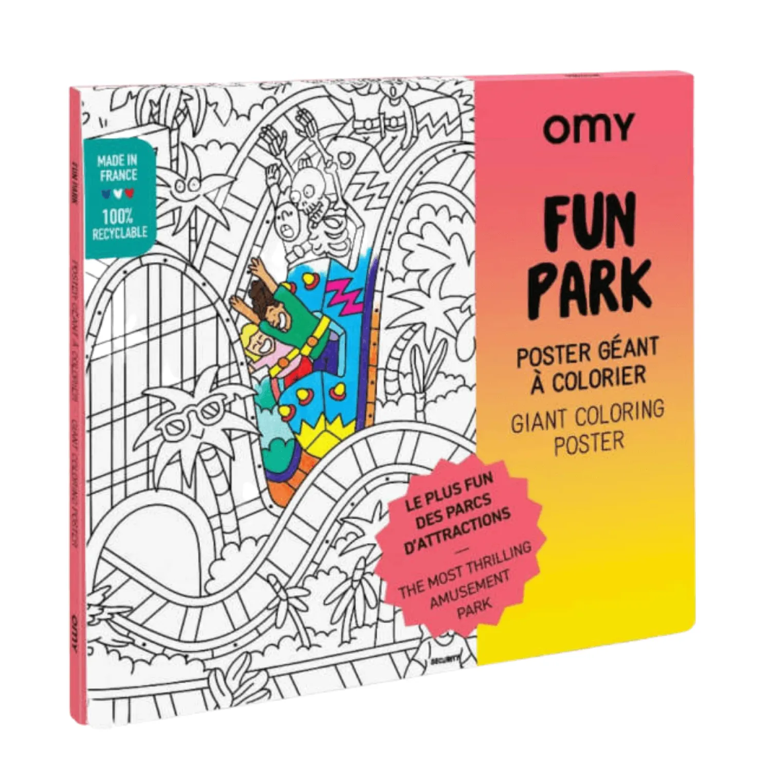 OMY Kolorowanka 100x70cm PARK ROZRYWKI
