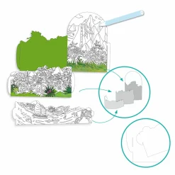 Djeco Kolorowanki 3D - Na szczycie mojej wyspy