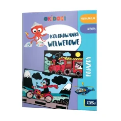 Albi Kolorowanki welwetowe. OKIDOKI Pojazdy 3+