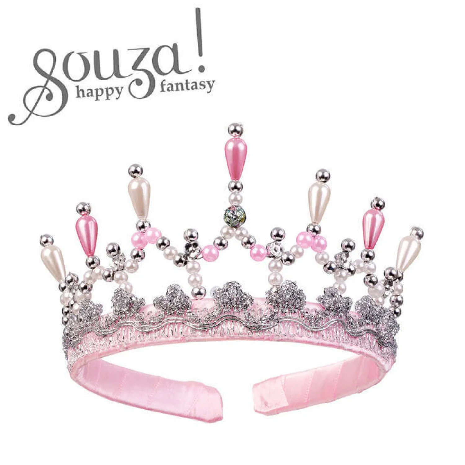 Souza! Korona tiara perłowo-różowa Mary